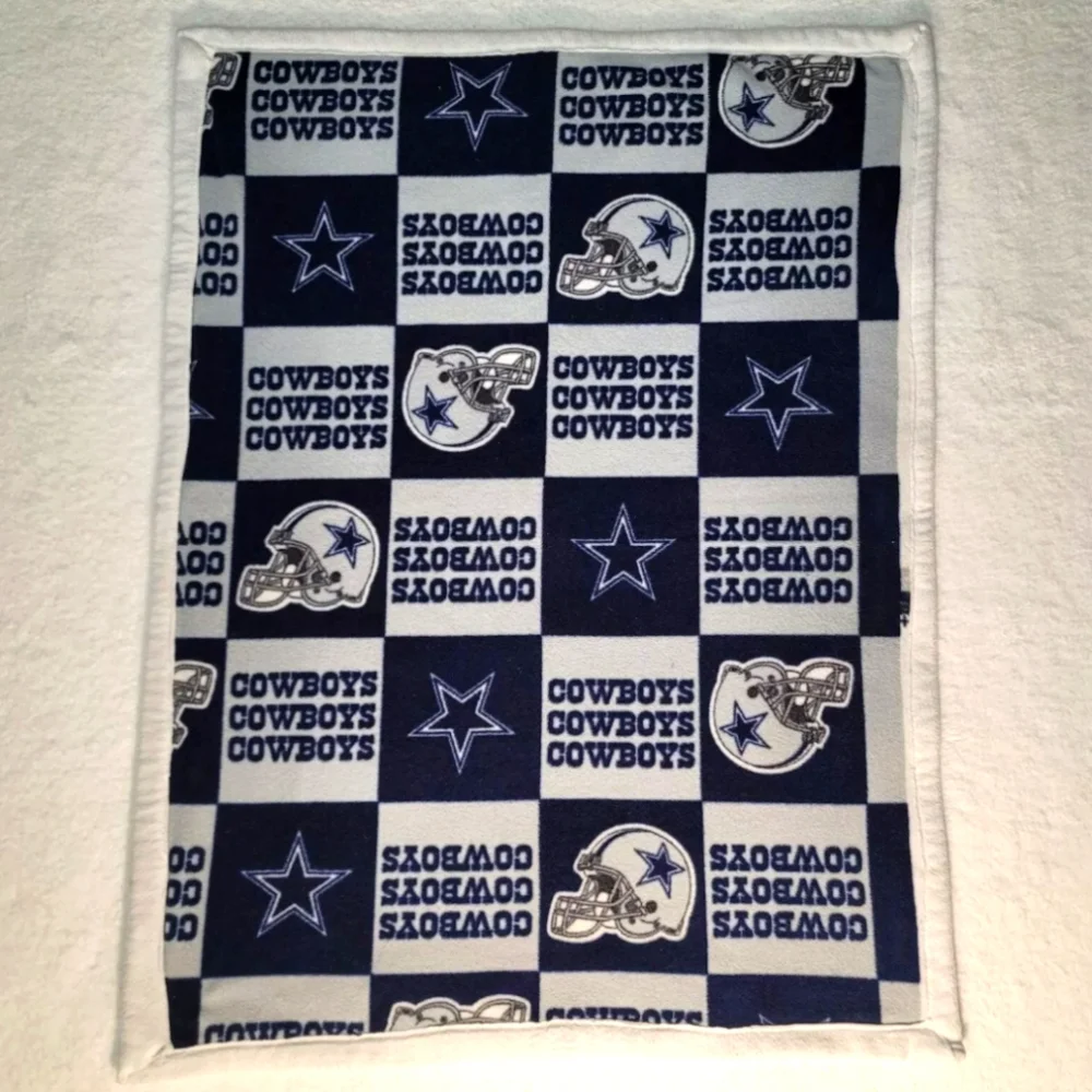 Dallas Cowboys NFL Baby Toddler Throw Fleece Blanket Handmade 39x29 Football